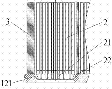 Pole-ear folding device for cast-welding storage battery