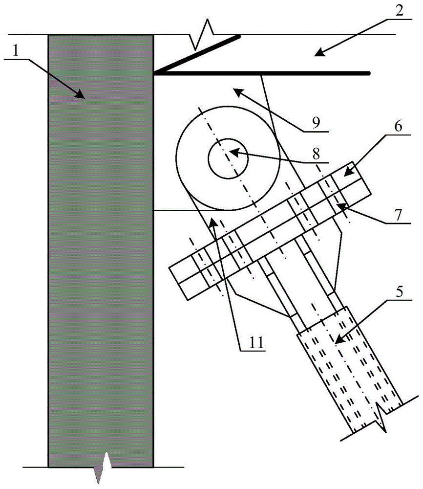 Giant buckling-preventing support frame structure system