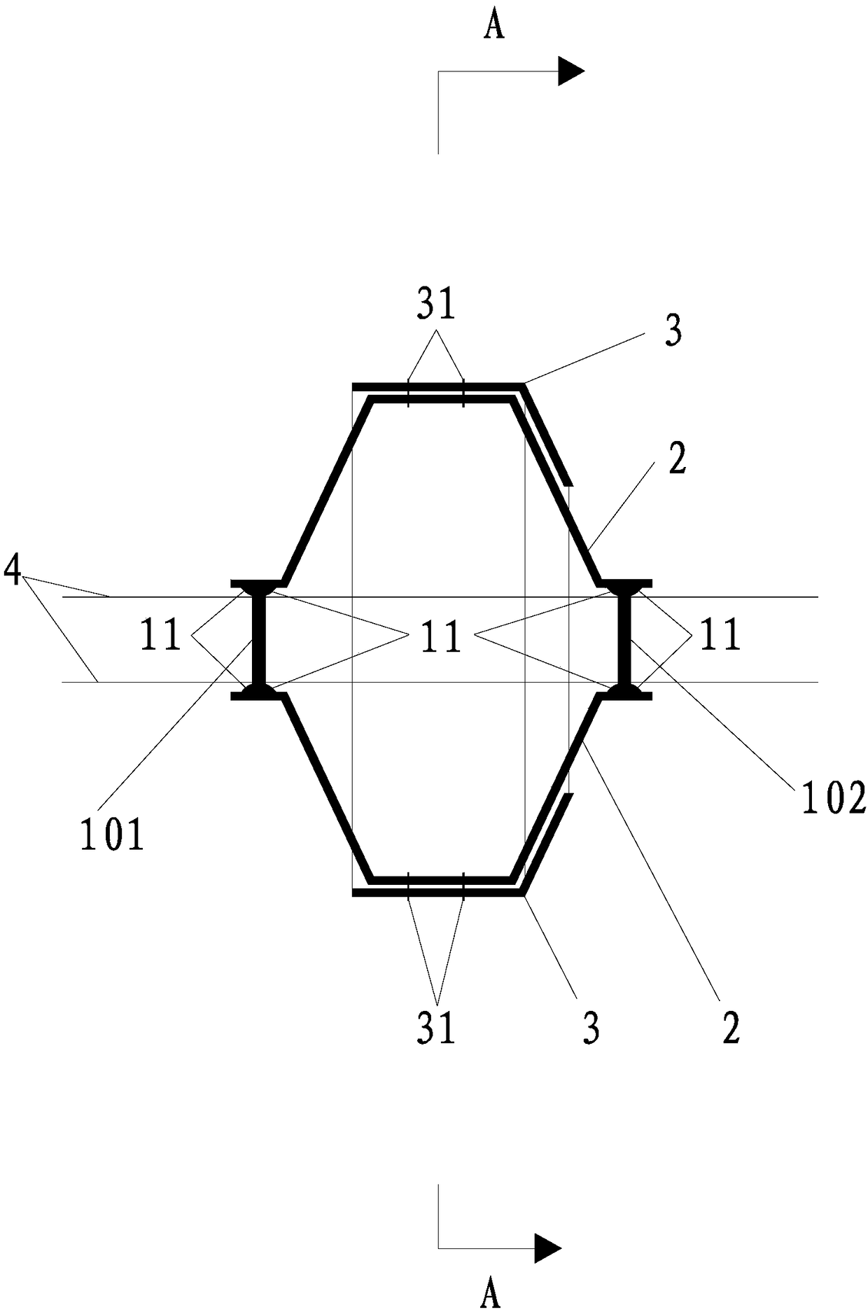 Centering support for pressure bearing anchoring segment of pulling-pressing composite type anchor rod