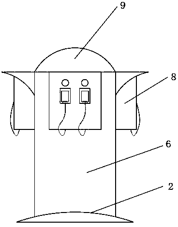 Novel electric tricycle charging column