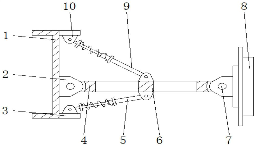 Single-connecting-rod type suspension structure with stable structure