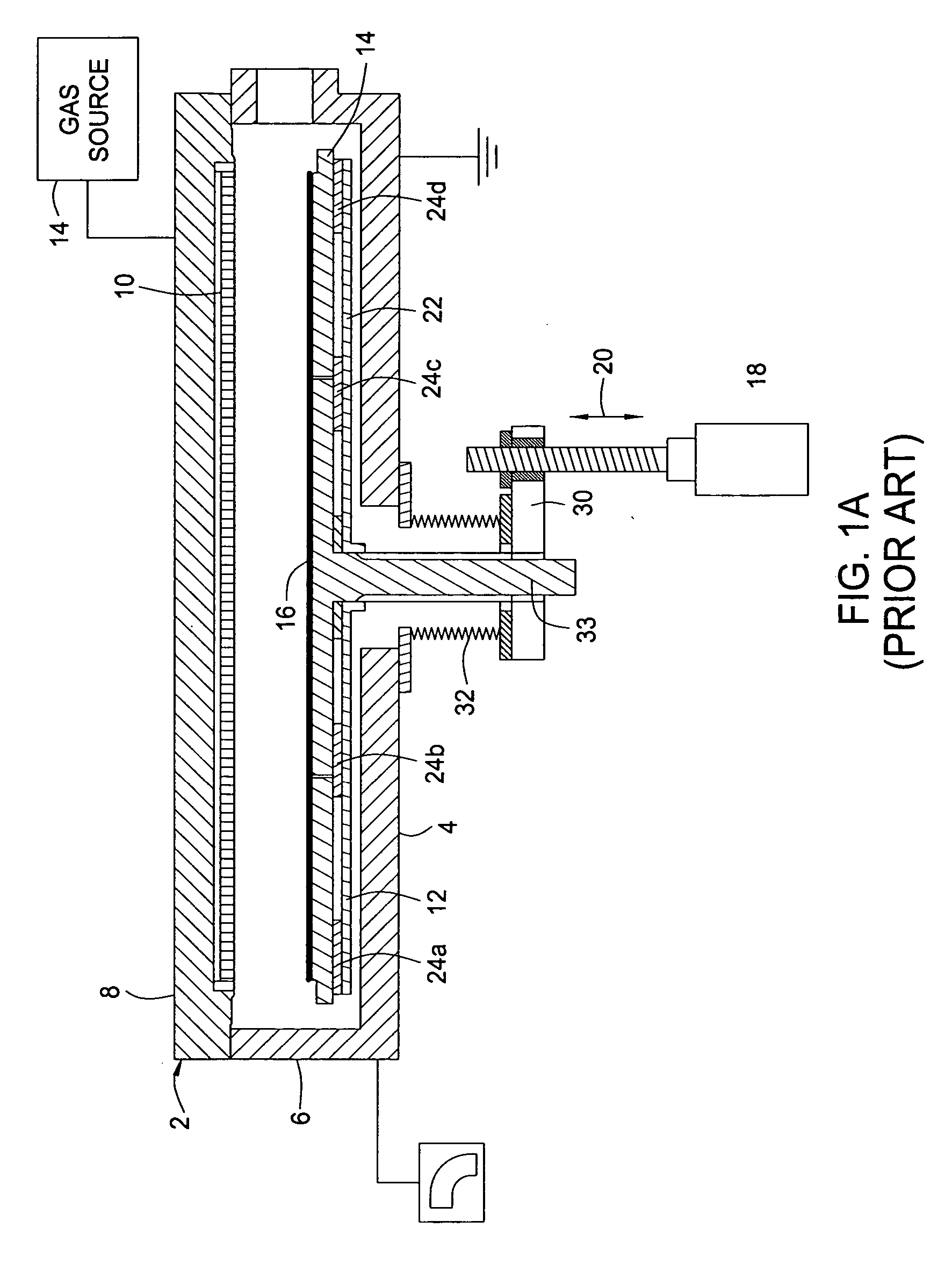 PECVD susceptor support construction