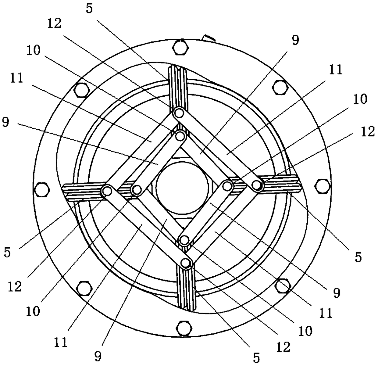 Flow guiding type rotor internal combustion engine between rotor and stator