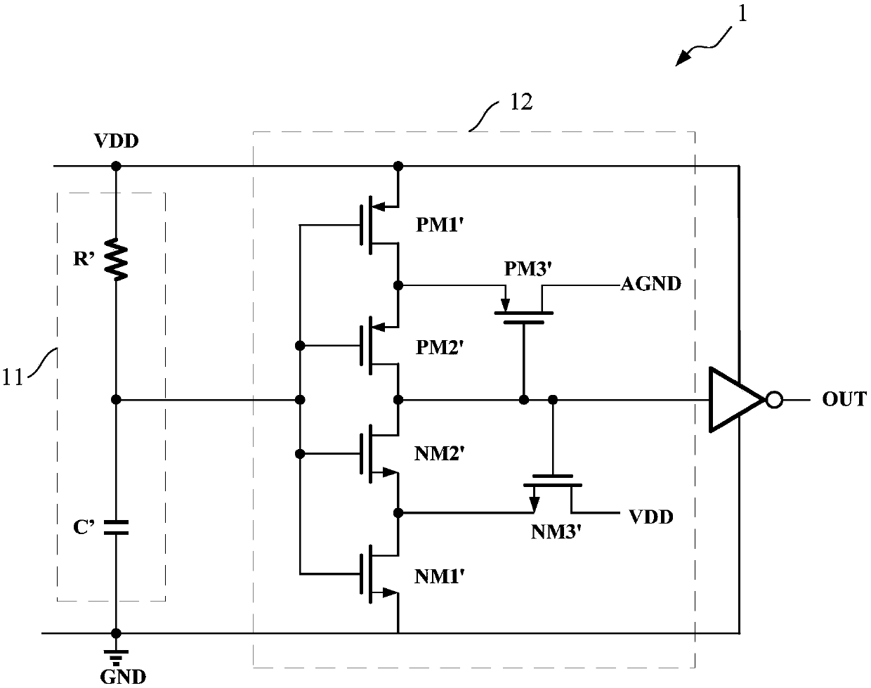 Power detection circuit and method