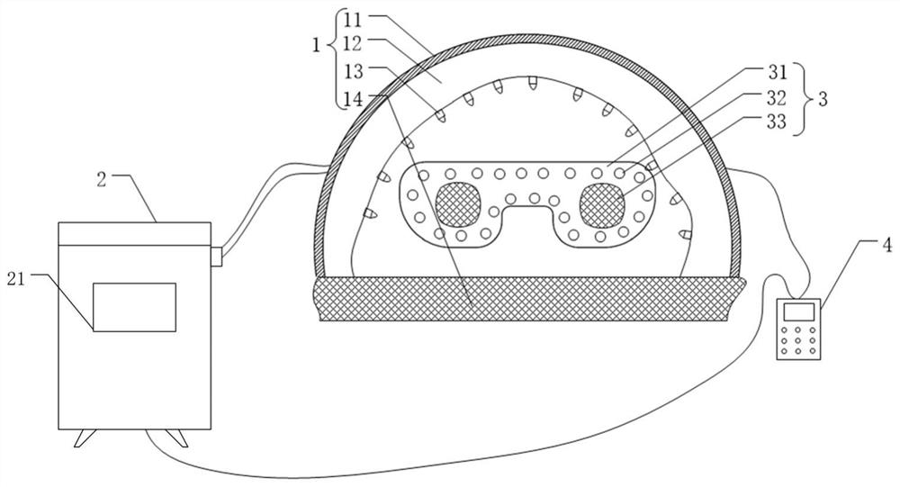 Pharmaceutical composition for treating strabismus and adjuvant therapy device using composition