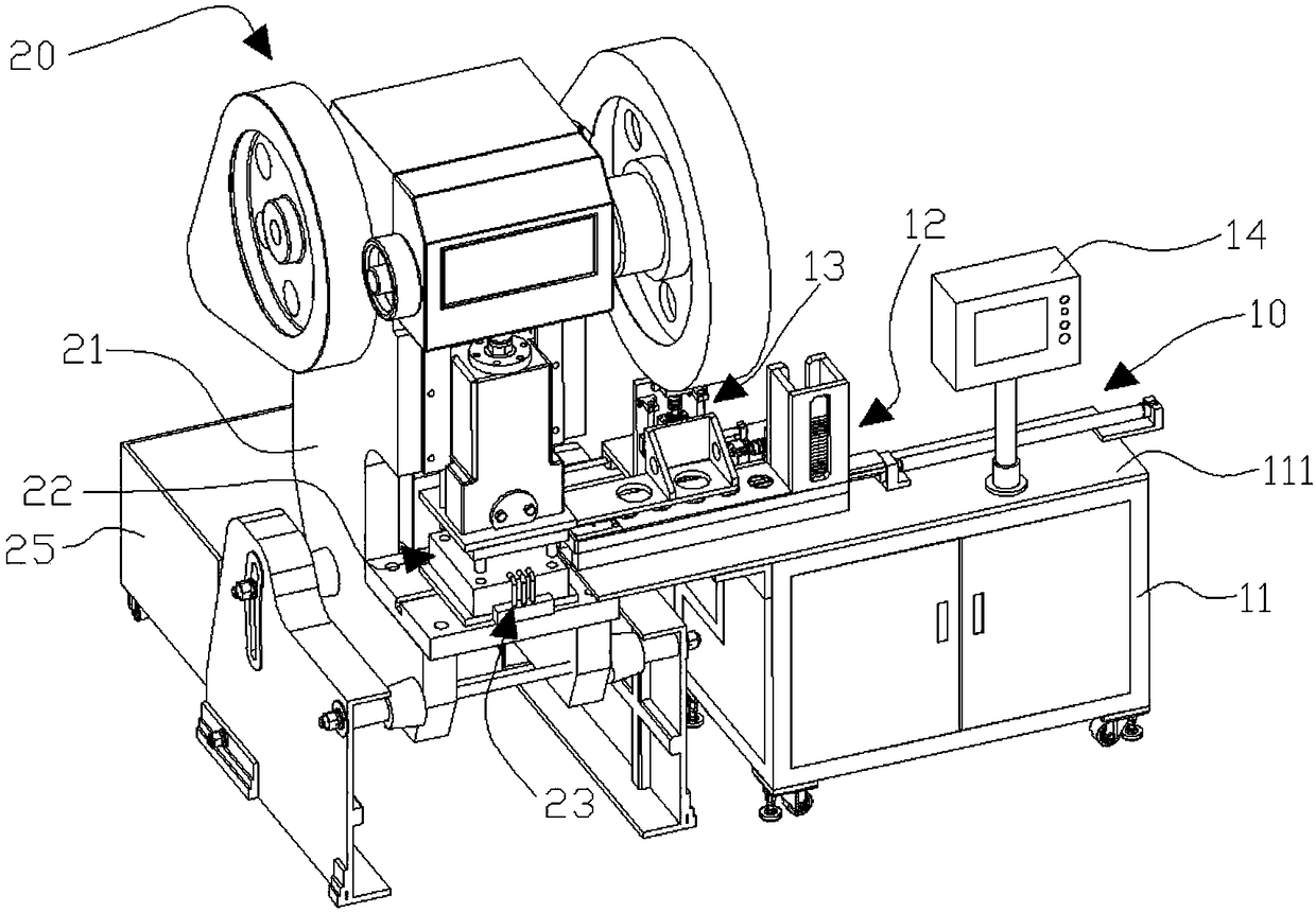 Punching device for automatic loading and unloading