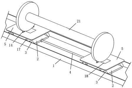 Turnover type linkage positioning warp beam transfer rail beam car