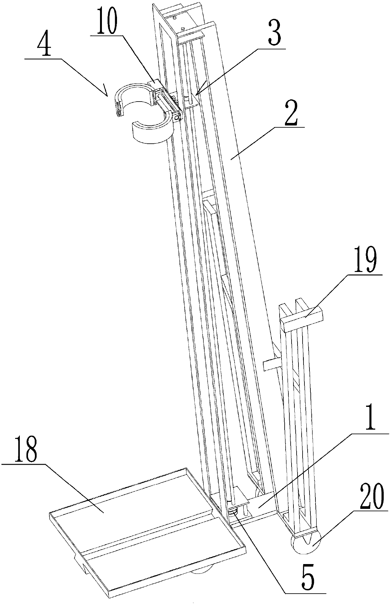 Hanging bag type agaric picking machine