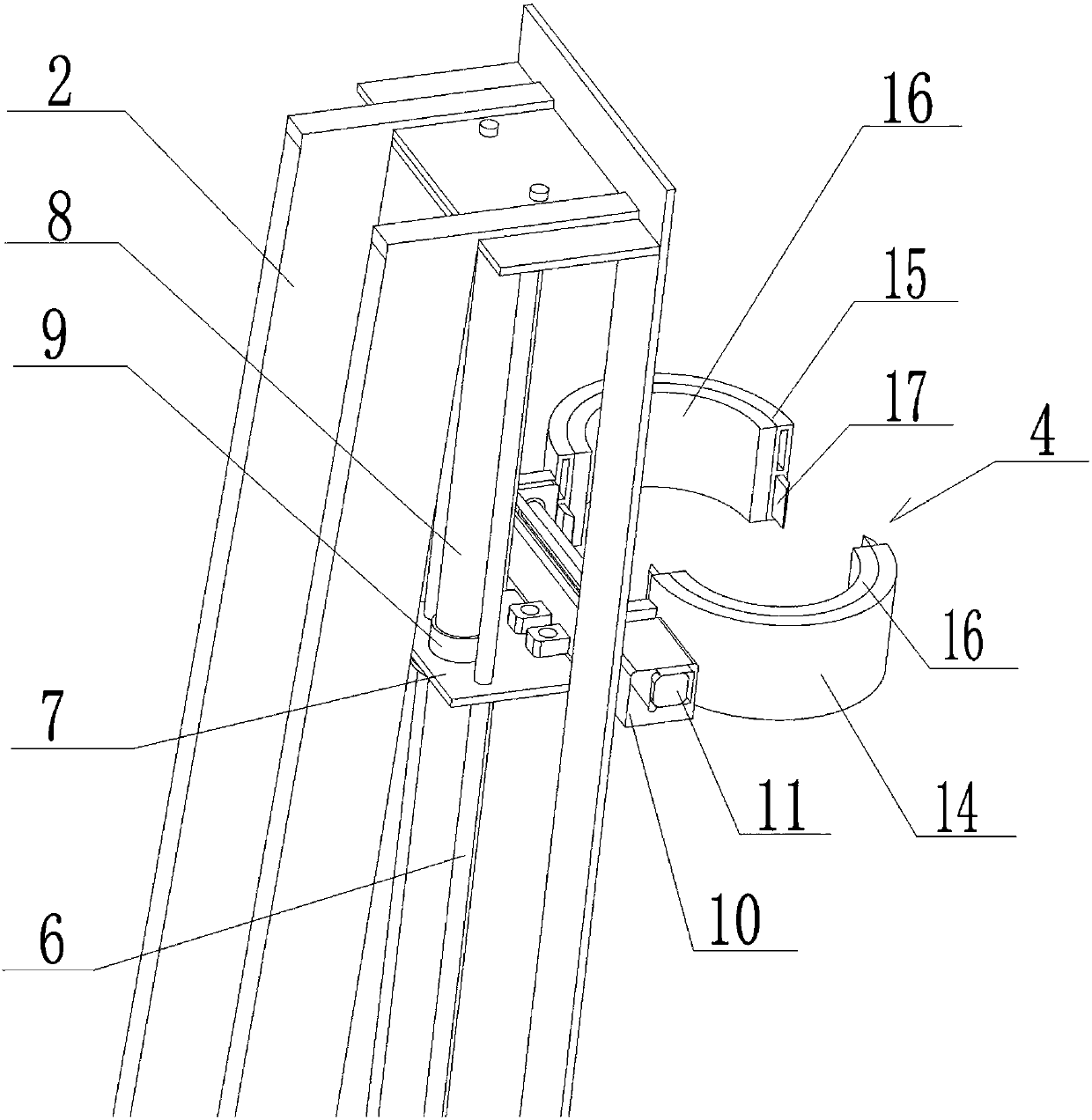 Hanging bag type agaric picking machine