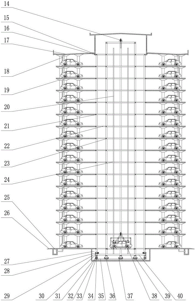 Novel stereo parking garage