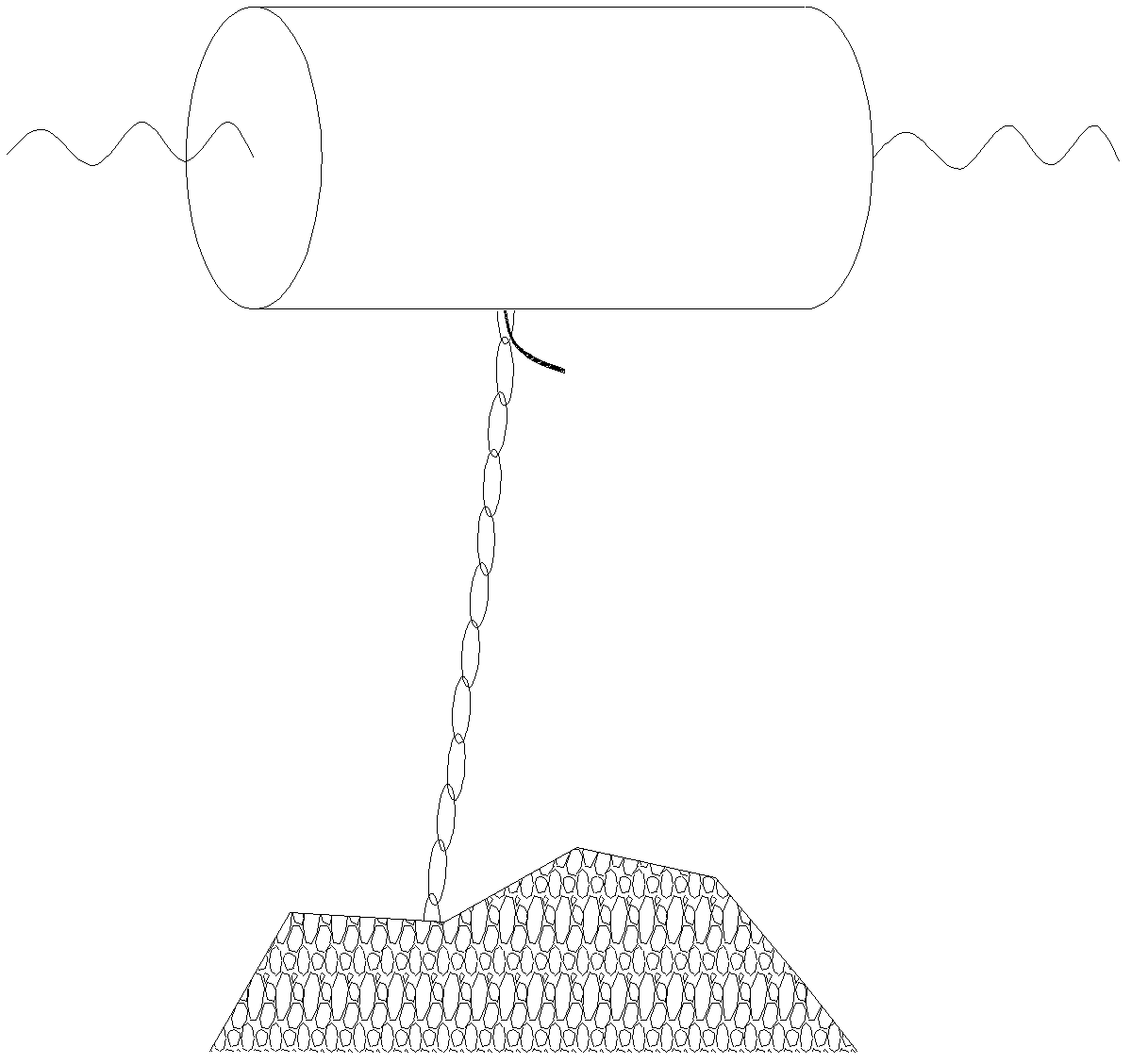 Nested floated-pendulous type wave power generating device