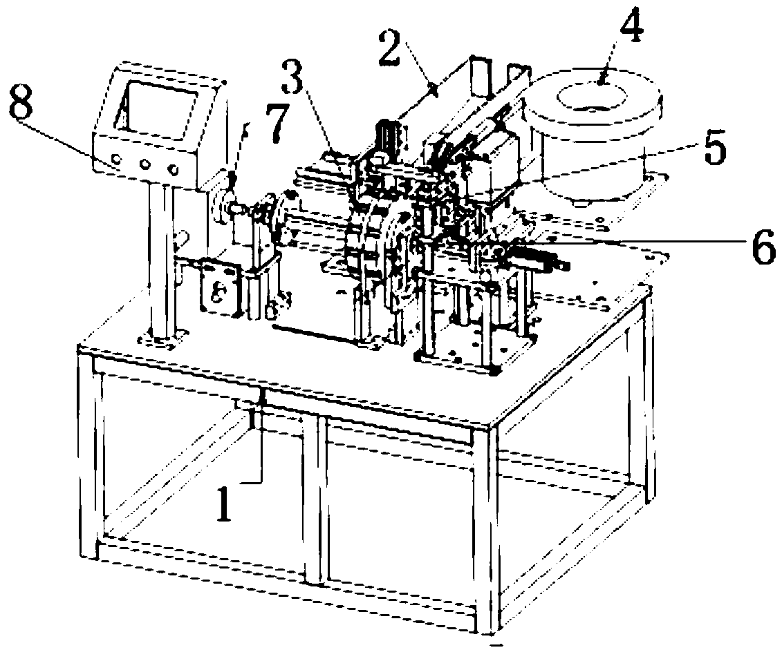 A kind of processing equipment and processing method of piston rod sleeve circlip