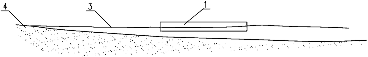 Floating bridge rolling on/off transportation system of open coast