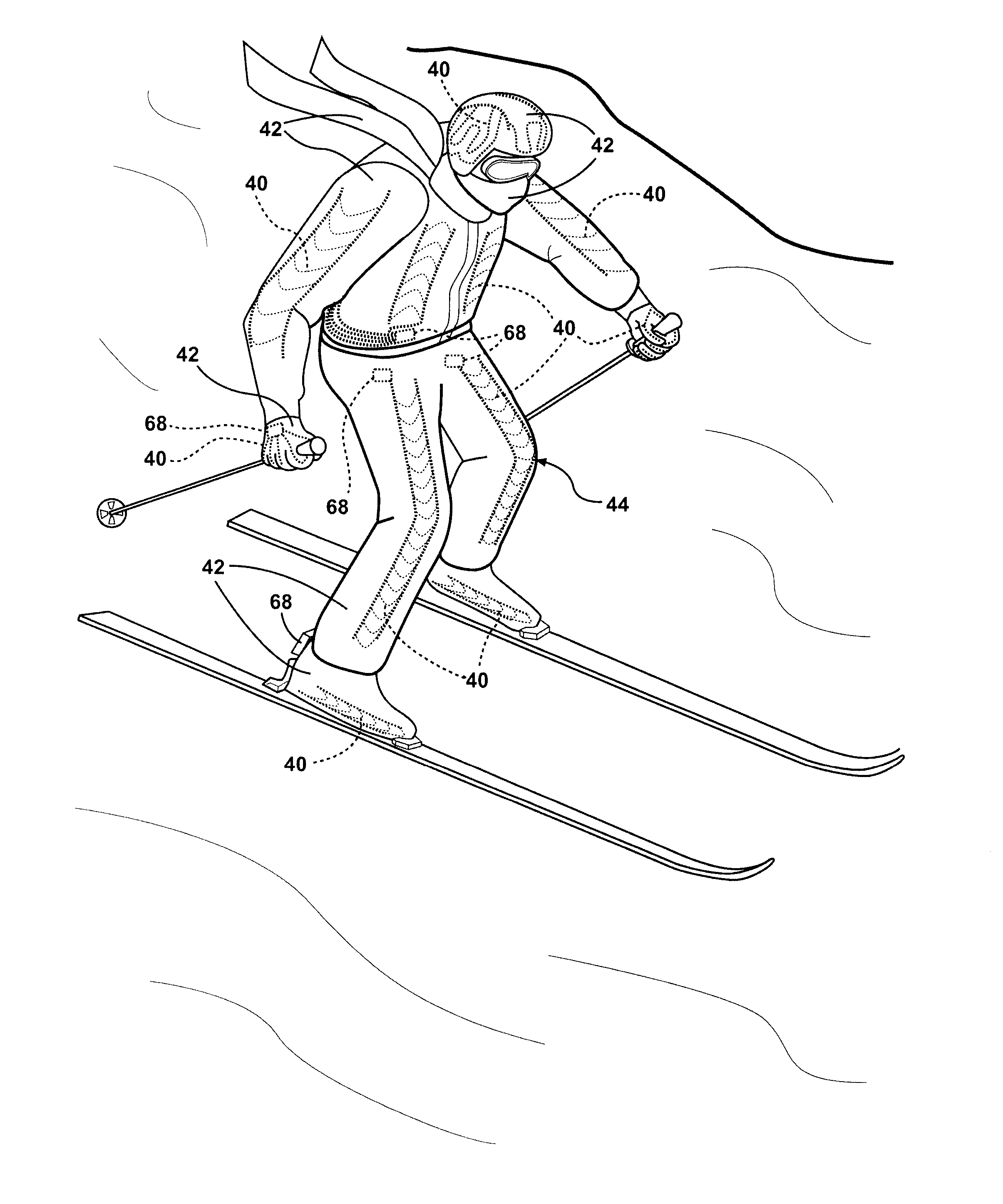 Composite heating element with an integrated switch