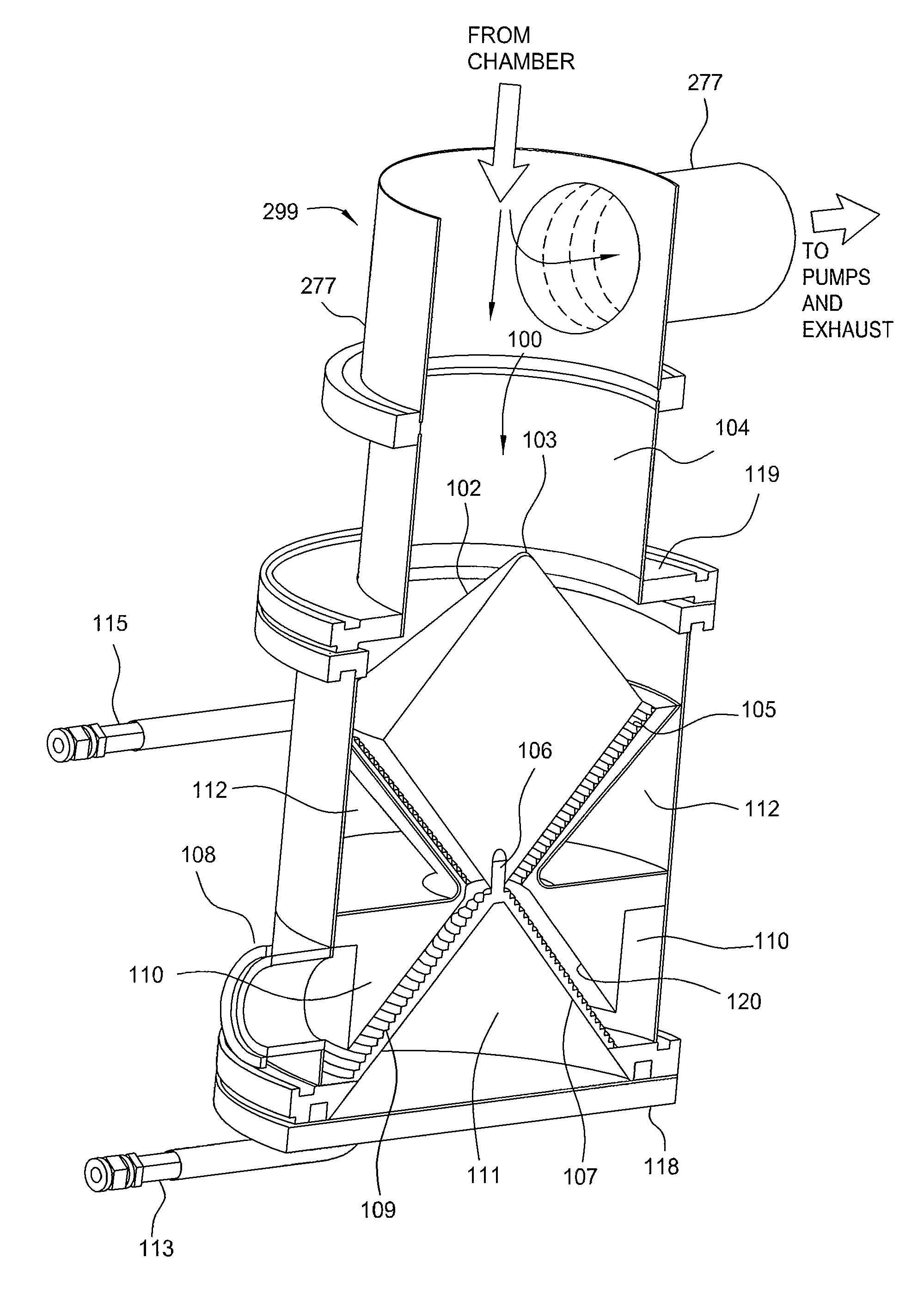 Removal of trapped silicon with a cleaning gas