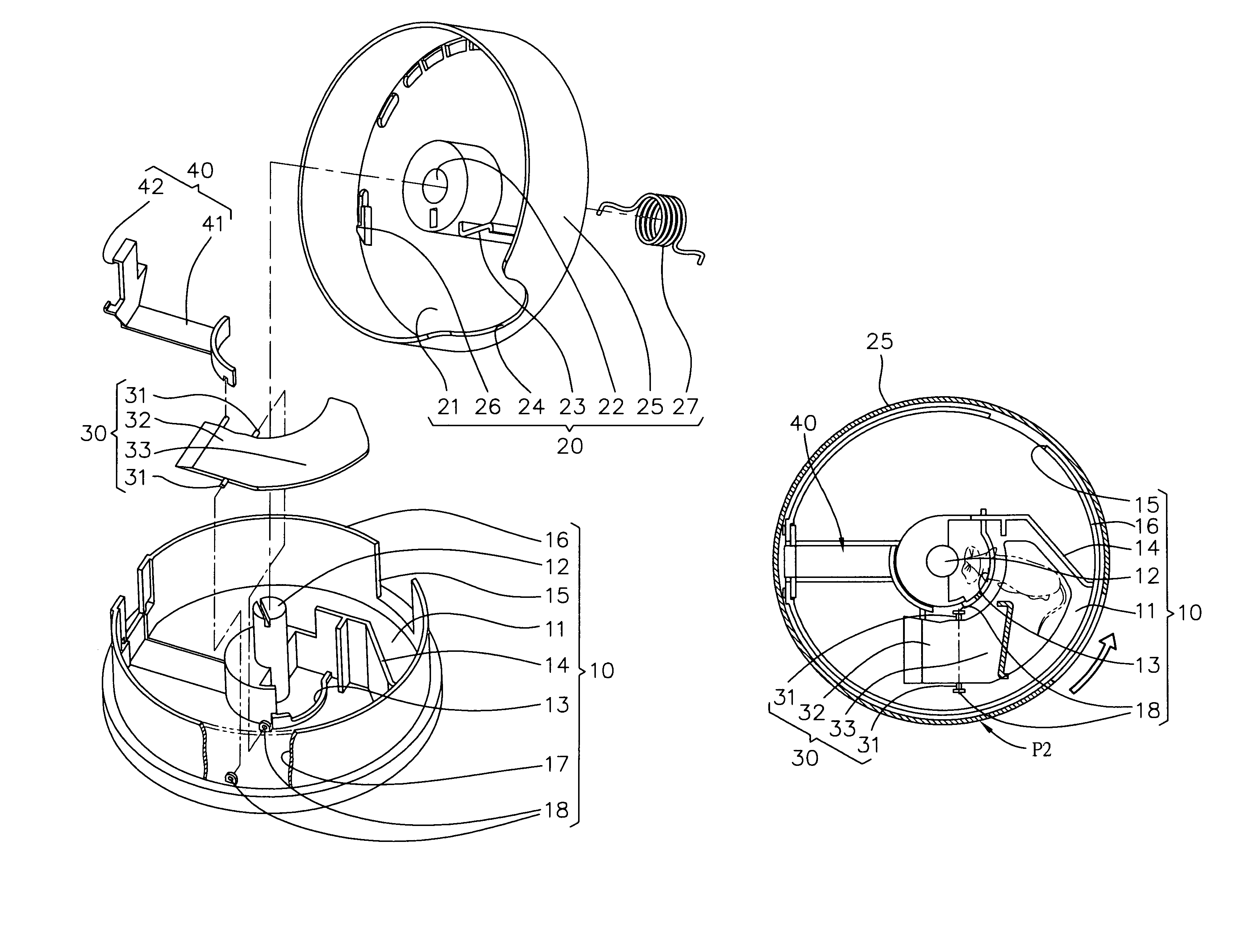 Mouse trap having a triggering plate