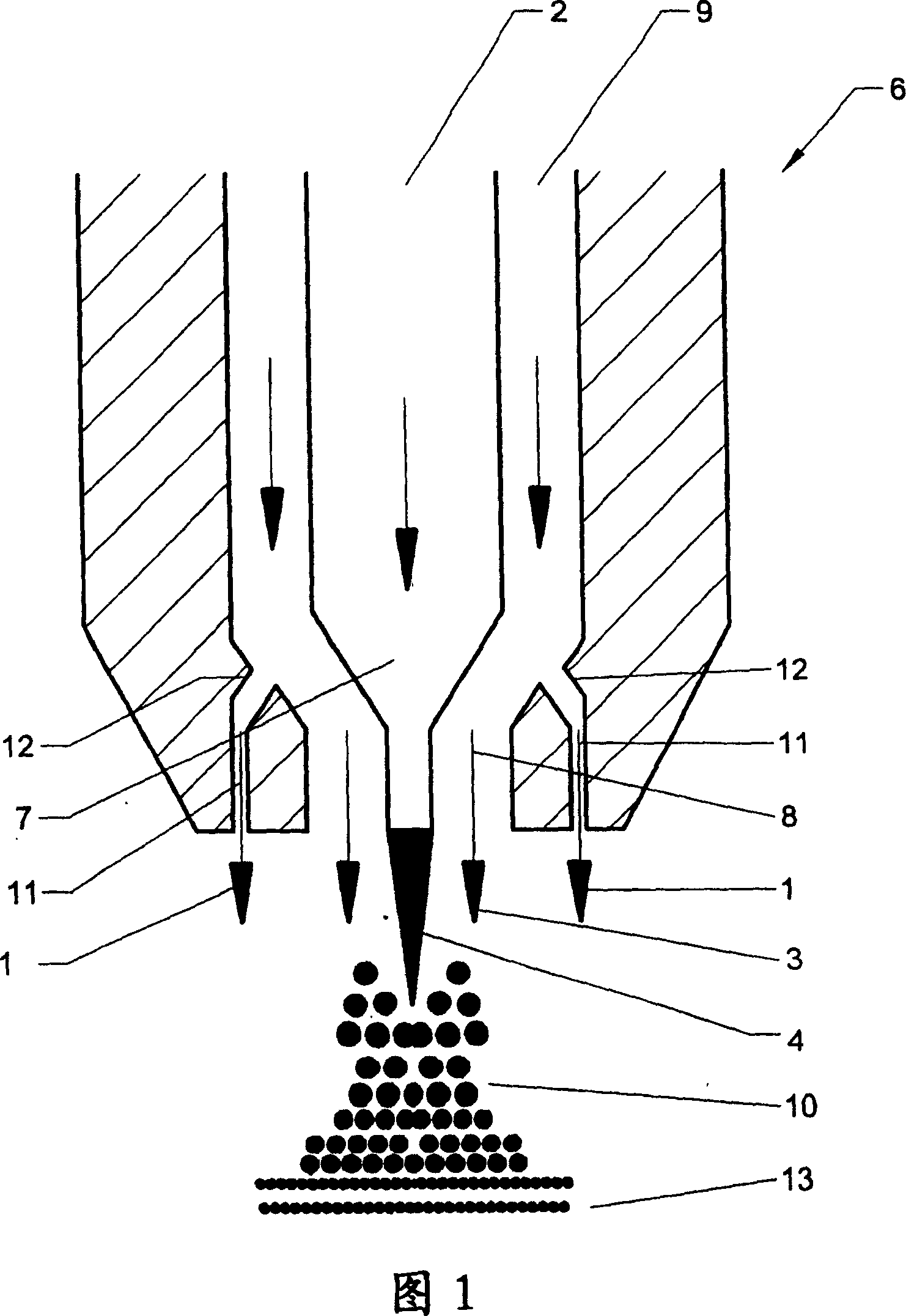 Method for combusting a liquid fuel with staged atomisation