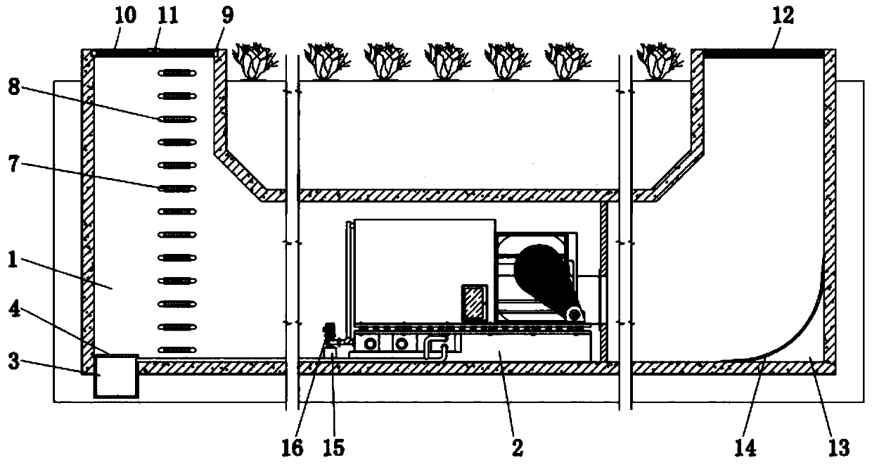 Rail underground concealed centrifugal air draft closed cooling tower