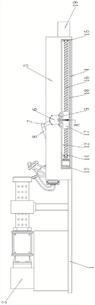 Automatic head guiding device of extrusion assembly line for manufacturing tires