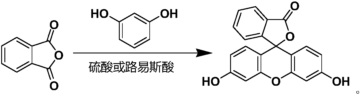 A process for preparing fluorescein