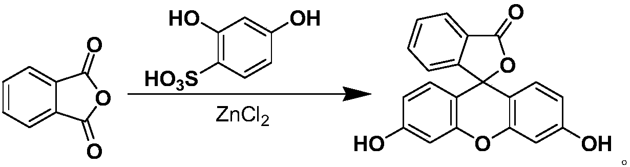 A process for preparing fluorescein