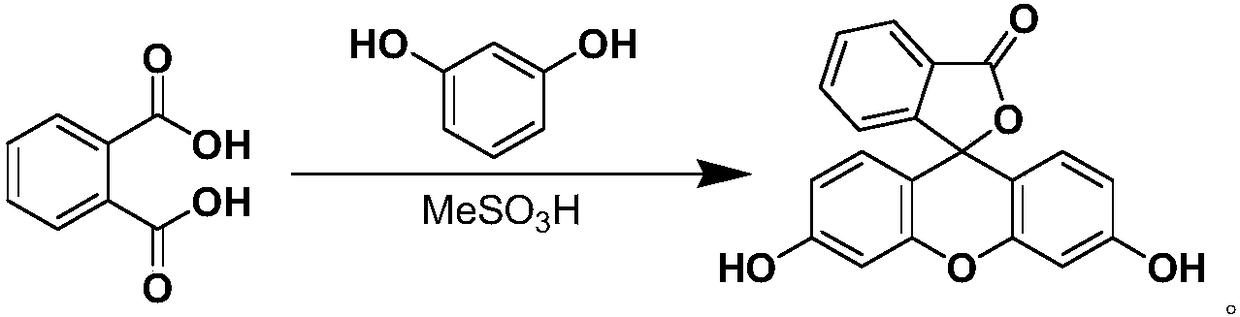 A process for preparing fluorescein