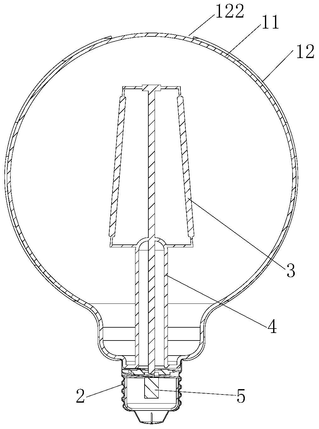 LED lamp bulb shell, LED lamp and machining method thereof