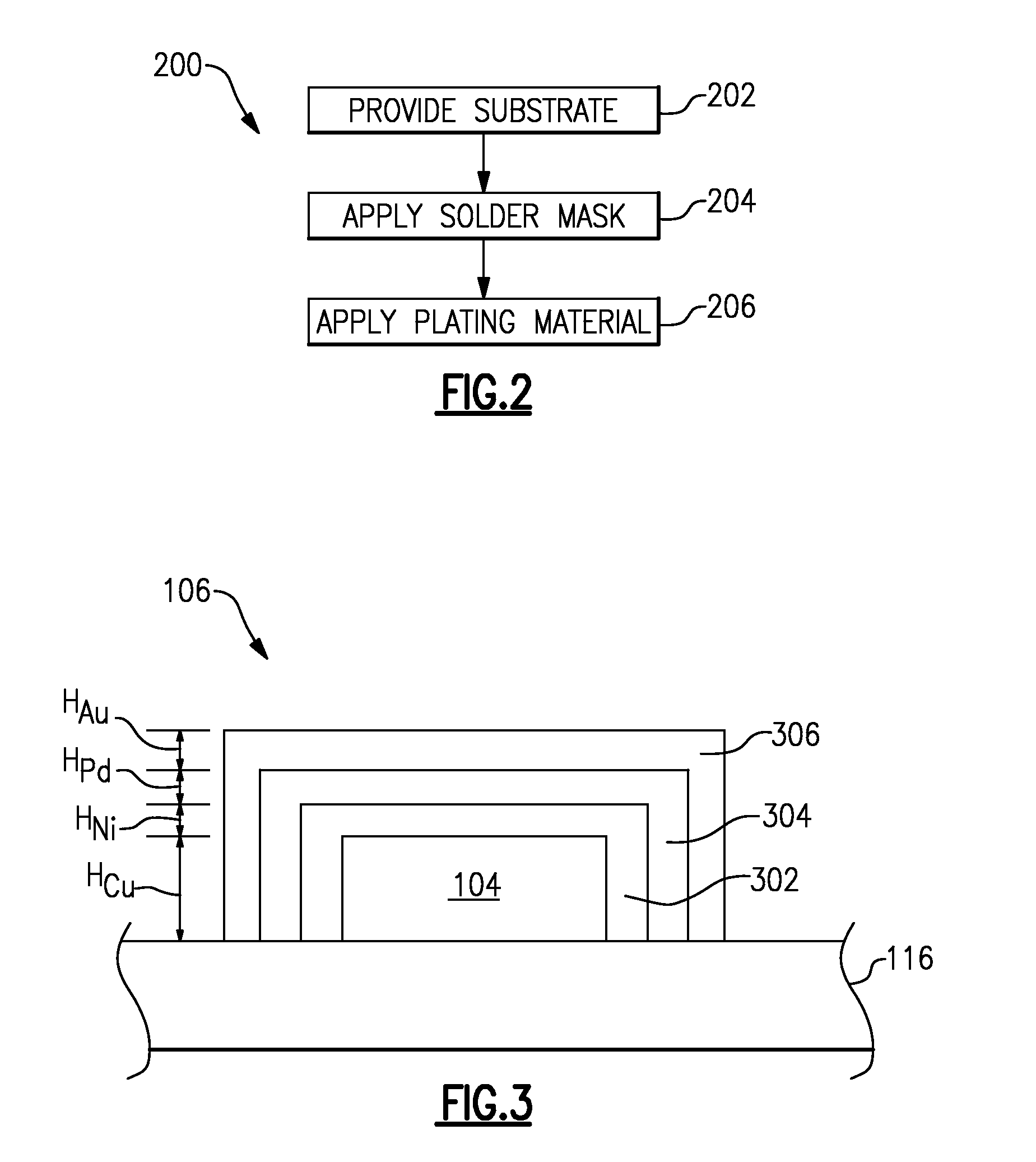 Apparatus and methods for reducing impact of high RF loss plating