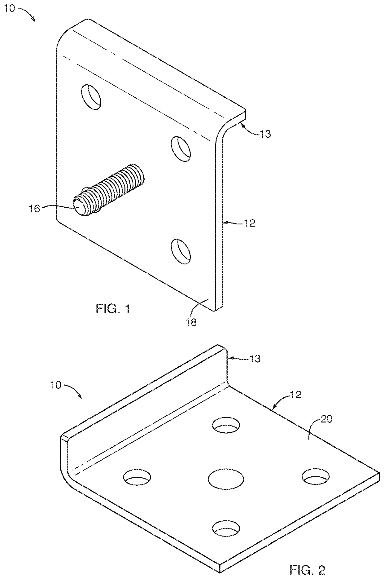 Self-registering, -squaring, and -supporting mount apparatus and method