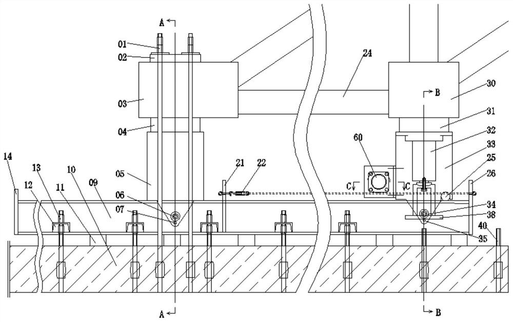 A kind of hanging basket system truss and track automatic walking device