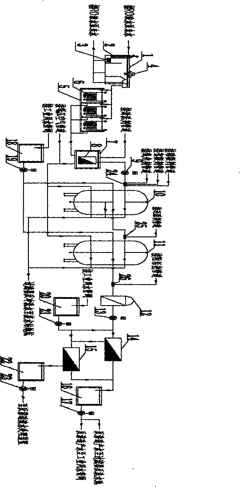 System for recycling and treating coking wastewater