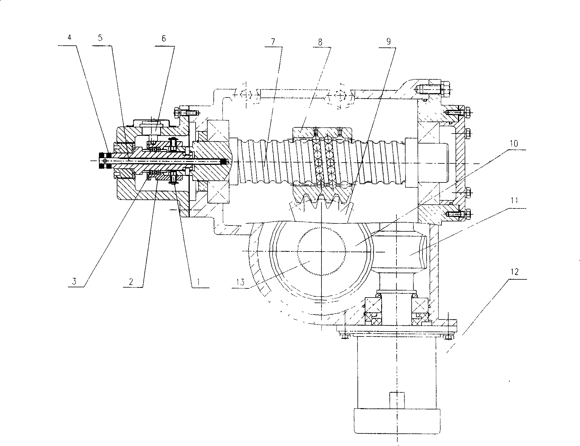 Circular ball type electric booster steering device