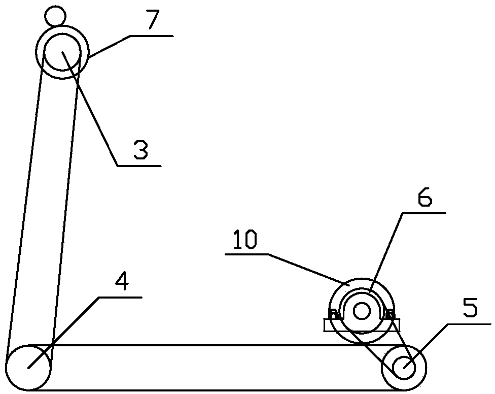 Device for batching gray fabric of loom