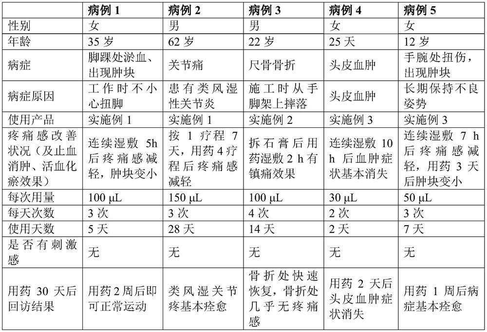 Traditional Chinese medicine composition for stopping bleeding, diminishing swelling and promoting blood circulation to remove blood stasis, external liquid medicine and preparation method of external liquid medicine