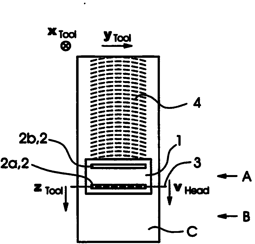 Apparatus for printing on a curved surface of an object through an ink jet print head