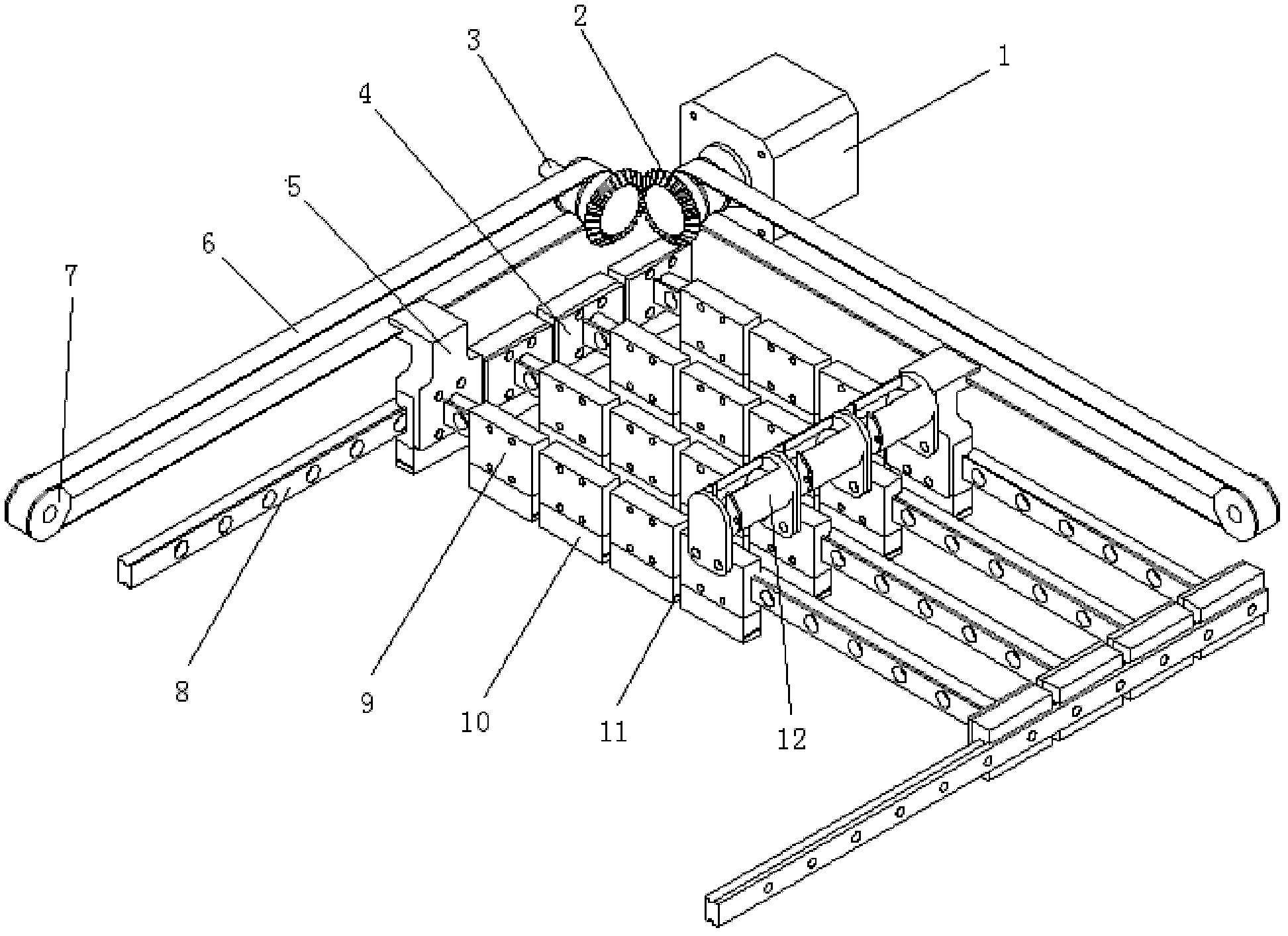 Matrix equal spacing extension device