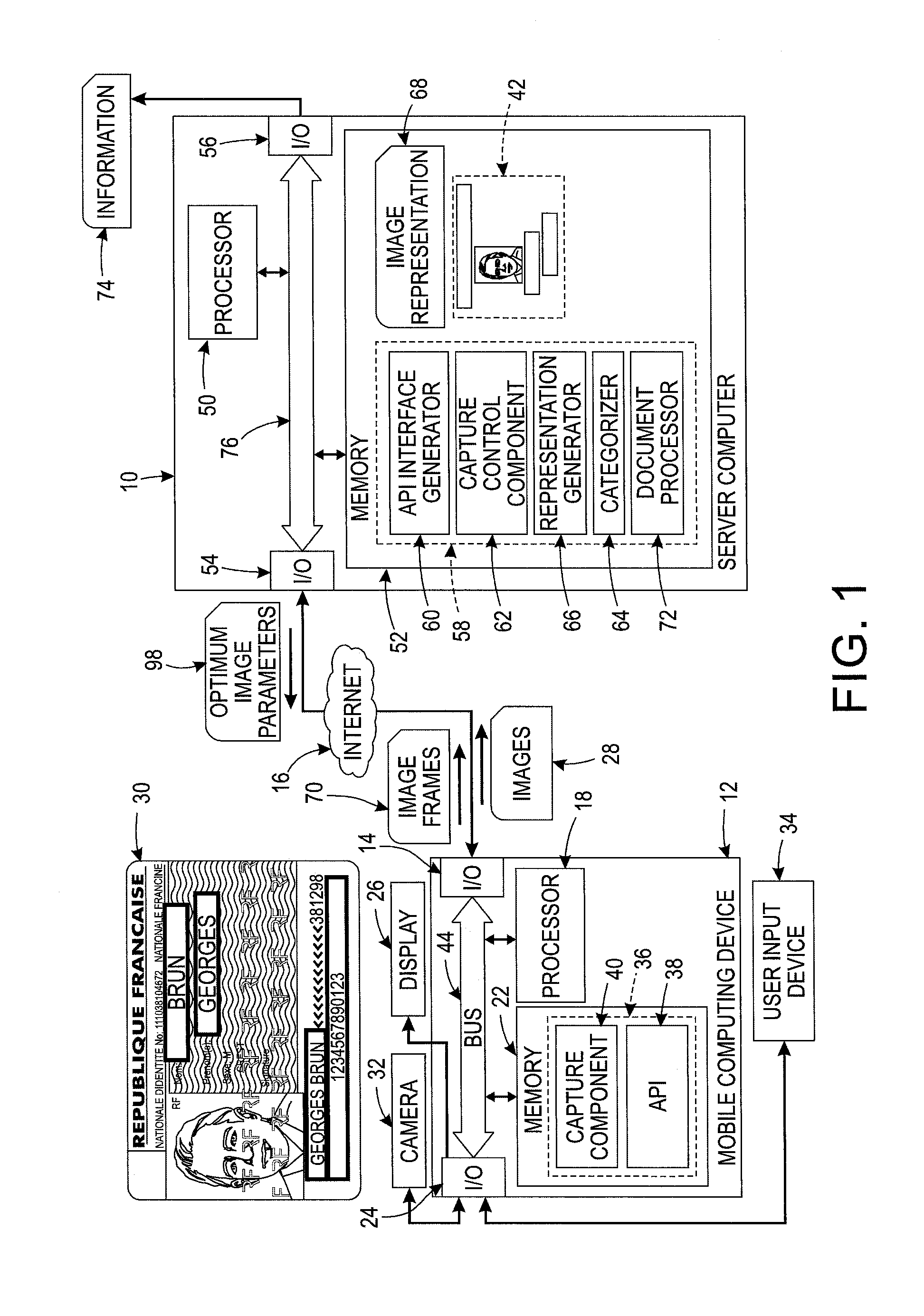 Categorizer assisted capture of customer documents using a mobile device