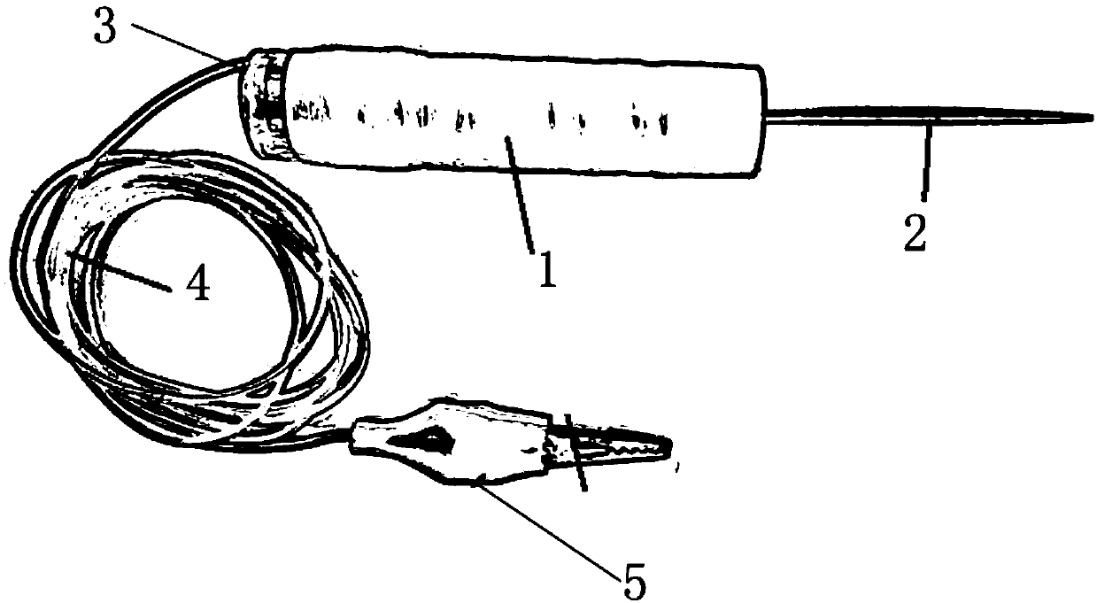 Electroprobe and test circuit thereof