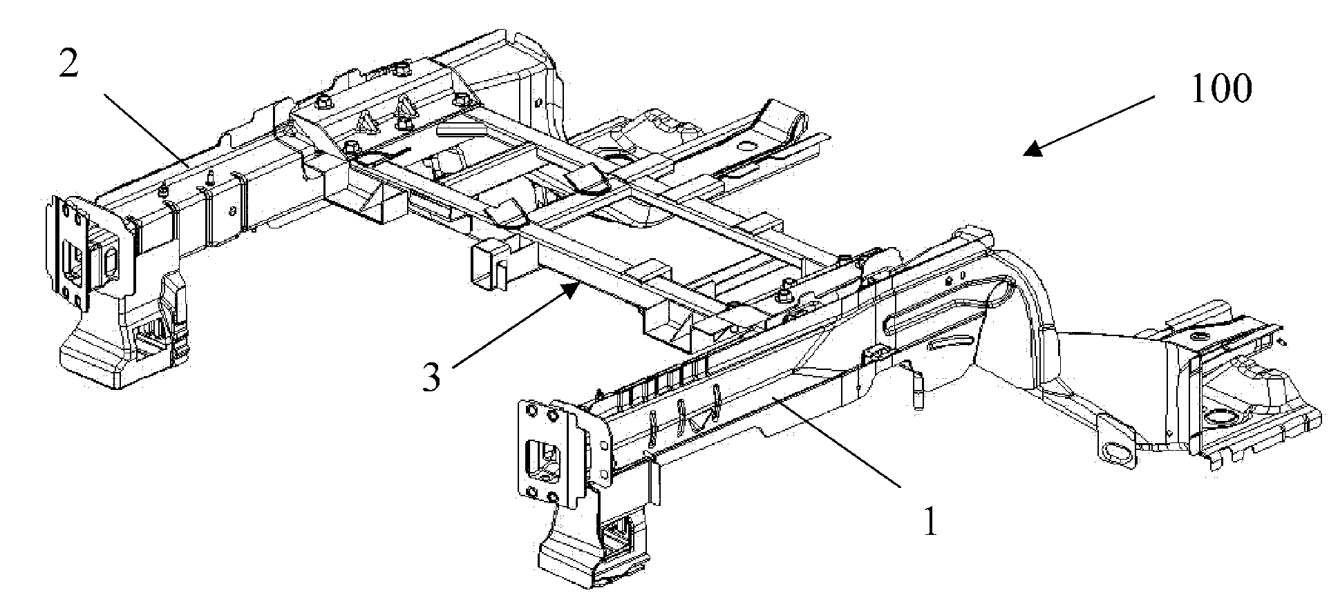 Front cabin steel-frame structure of electric vehicle and front cabin