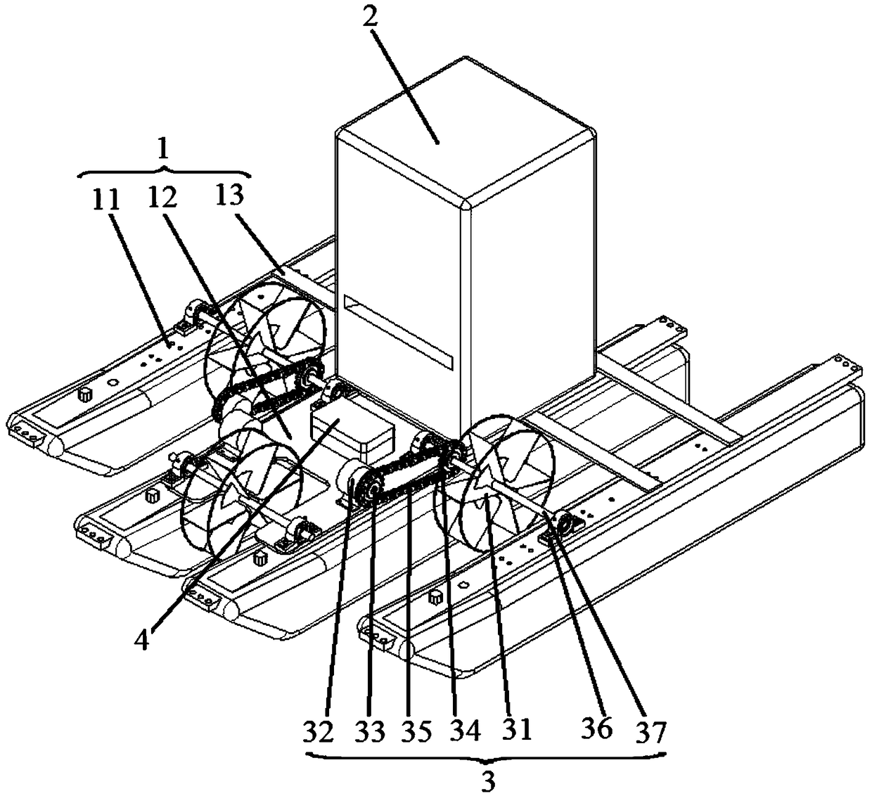 Automatic control multifunctional aquatic aquaculture work boat