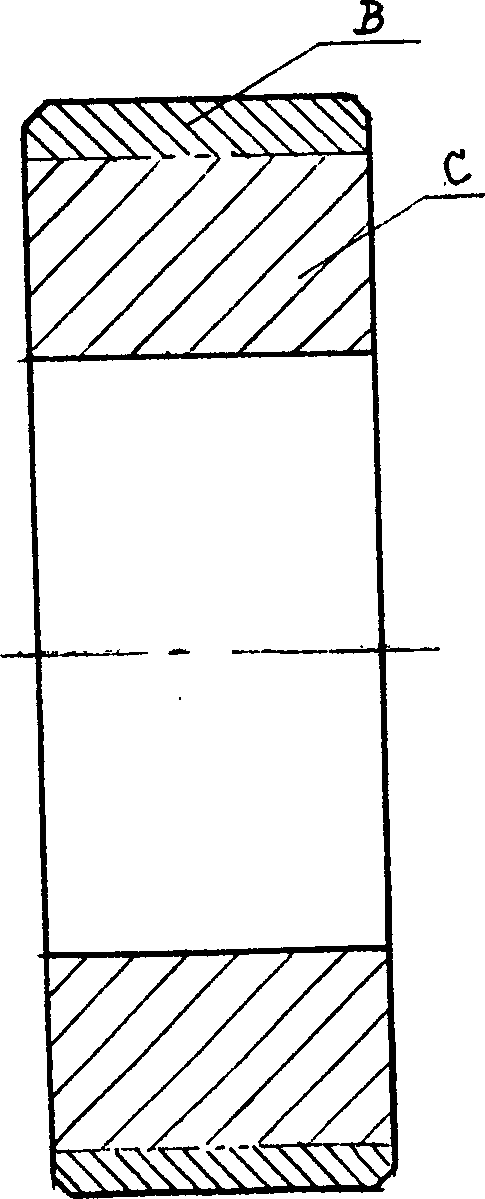 Hard alloy composite roll collar for high-speed wire production line and method for manufacturing the same