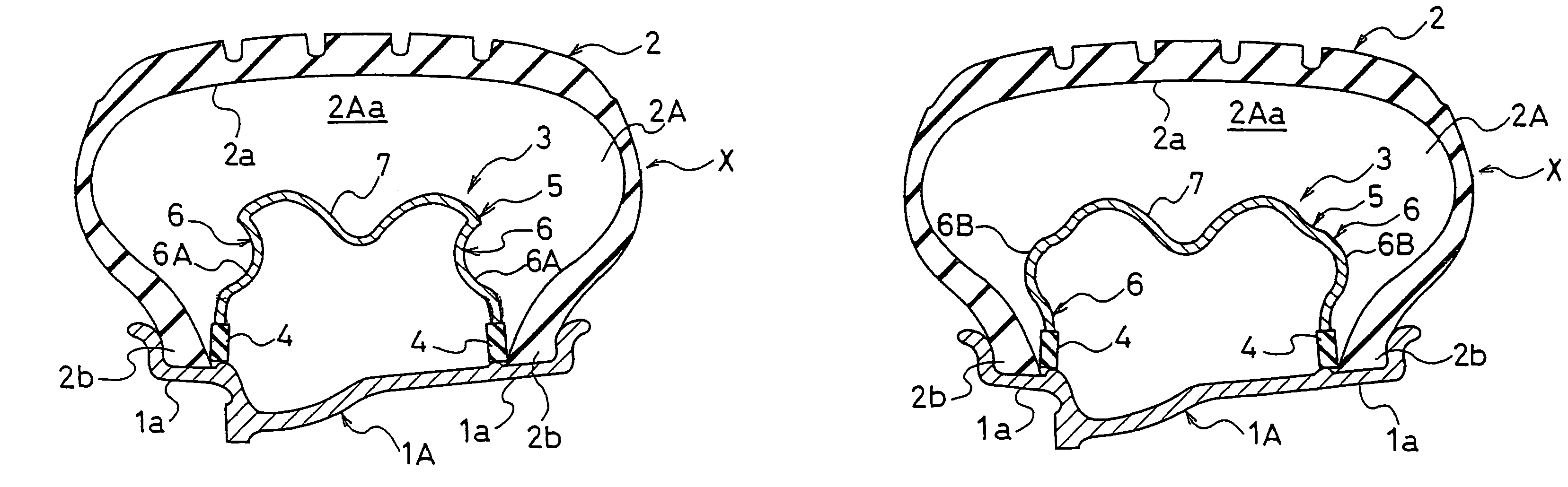 Tire/wheel assembly and noise reduction interior member