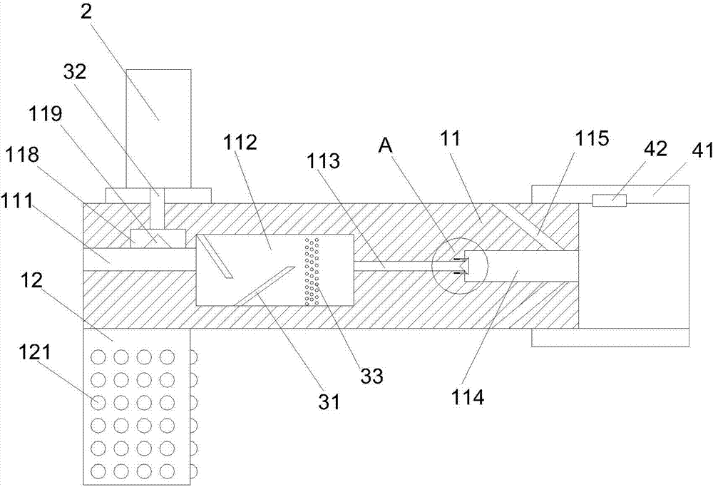 Plastic spraying gun capable of effectively reducing gasification of plastic spraying powder in plastic spraying process