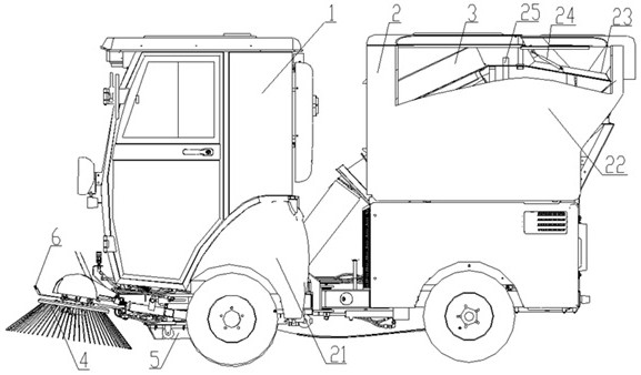 Garbage self-dumping road sweeper and garbage self-dumping method