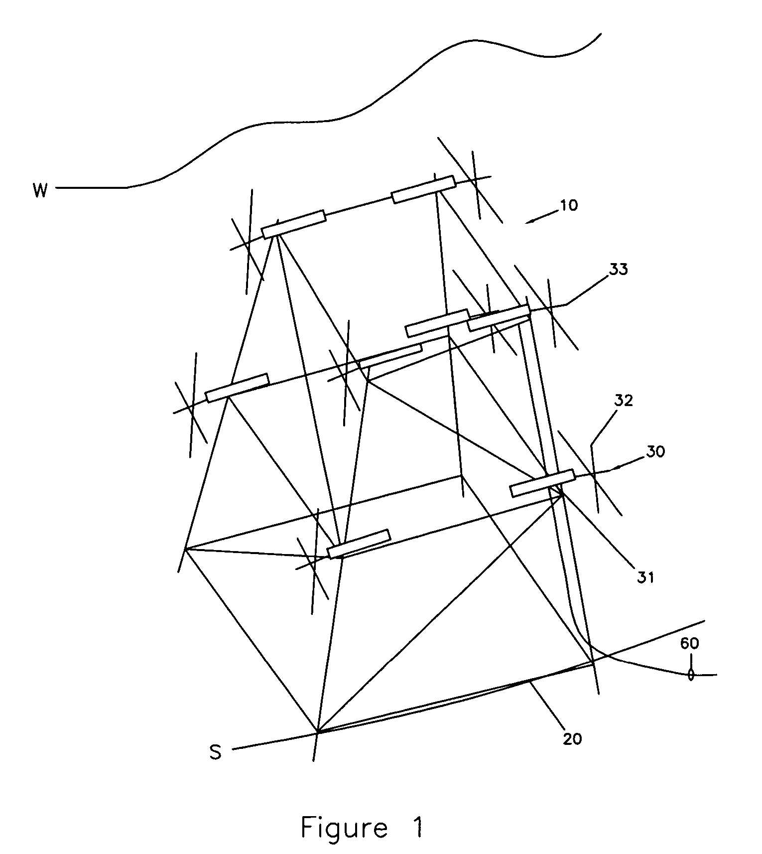 Offshore power generator with current, wave or alternative generators