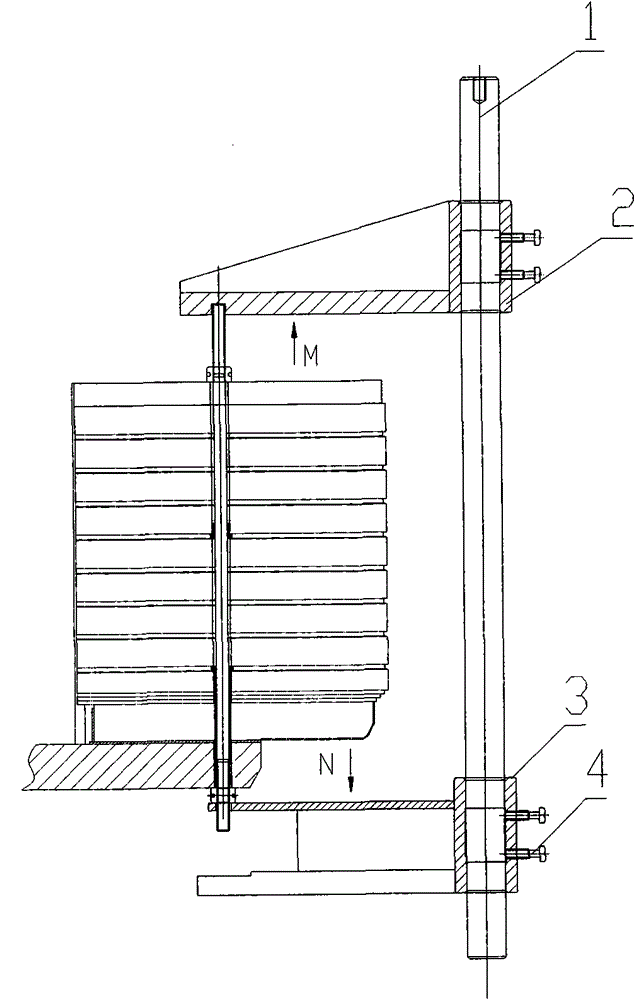 Elongation measurement tool for stator iron core tension screw of hydraulic turbine generator