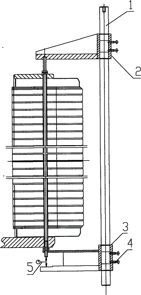 Elongation measurement tool for stator iron core tension screw of hydraulic turbine generator