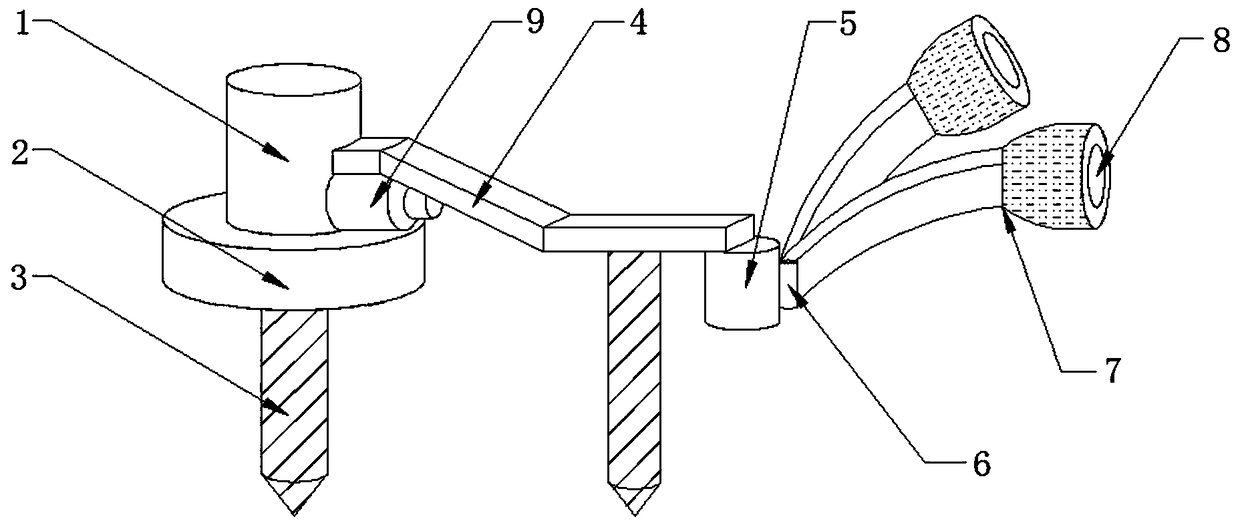 Spraying device for monopterus albus breeding and with good spraying effect