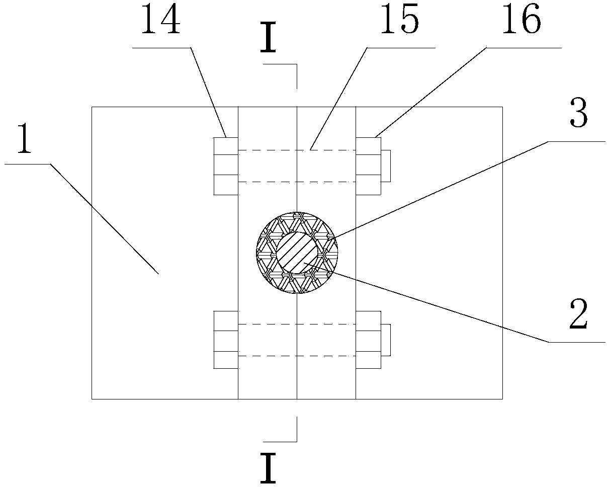 Device and method for monitoring tension of steel wire rope of FBG (fiber bragg grating) compression type mine hoisting equipment