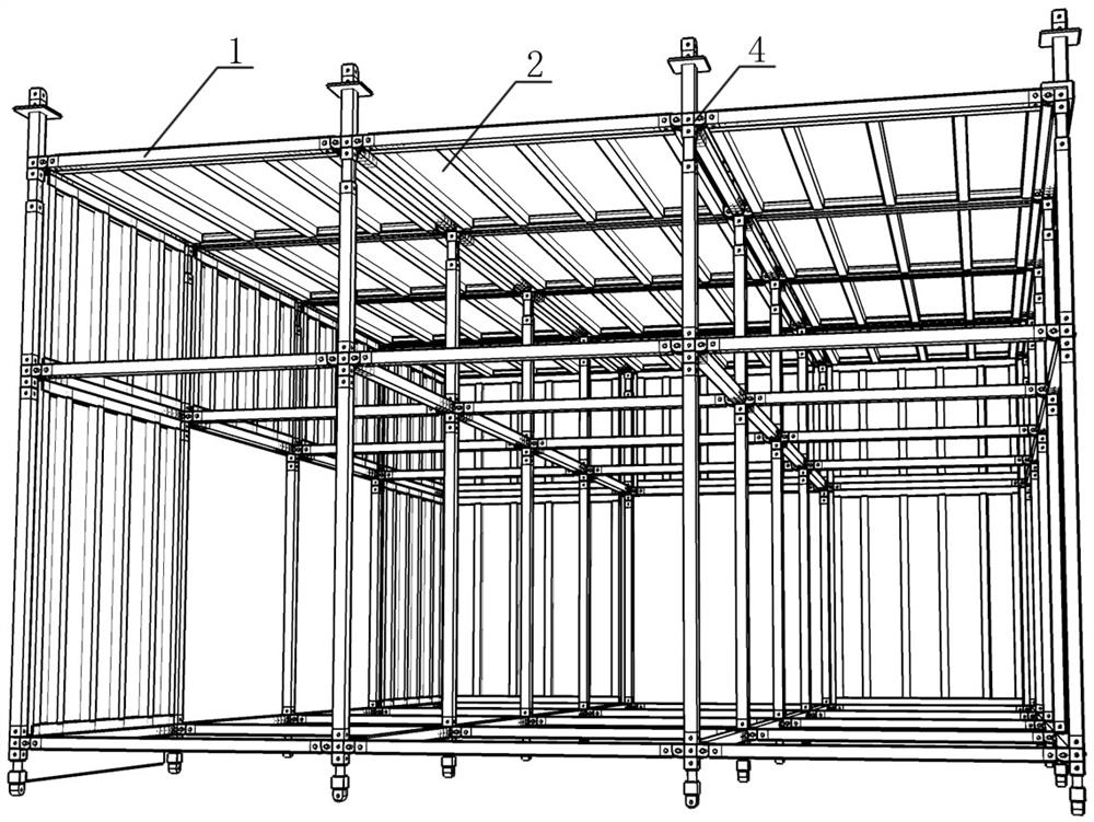 A kind of frame construction model, assembled frame construction model and three-dimensional frame construction model